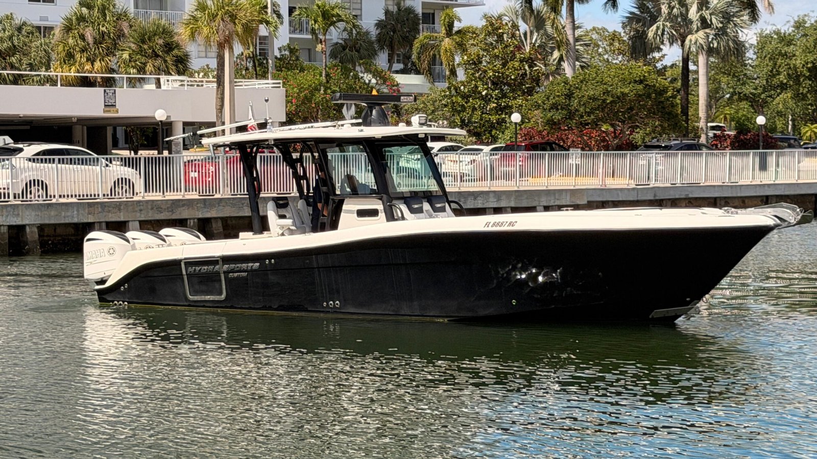 2017 Hydrasports 3400 CC center console with triple Yamaha 300hp outboards, 620 hours
